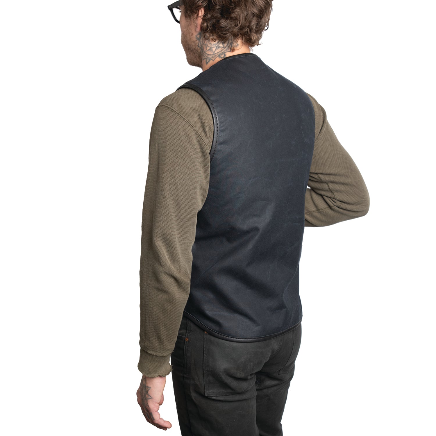 Black Wool Lined Huron Vest