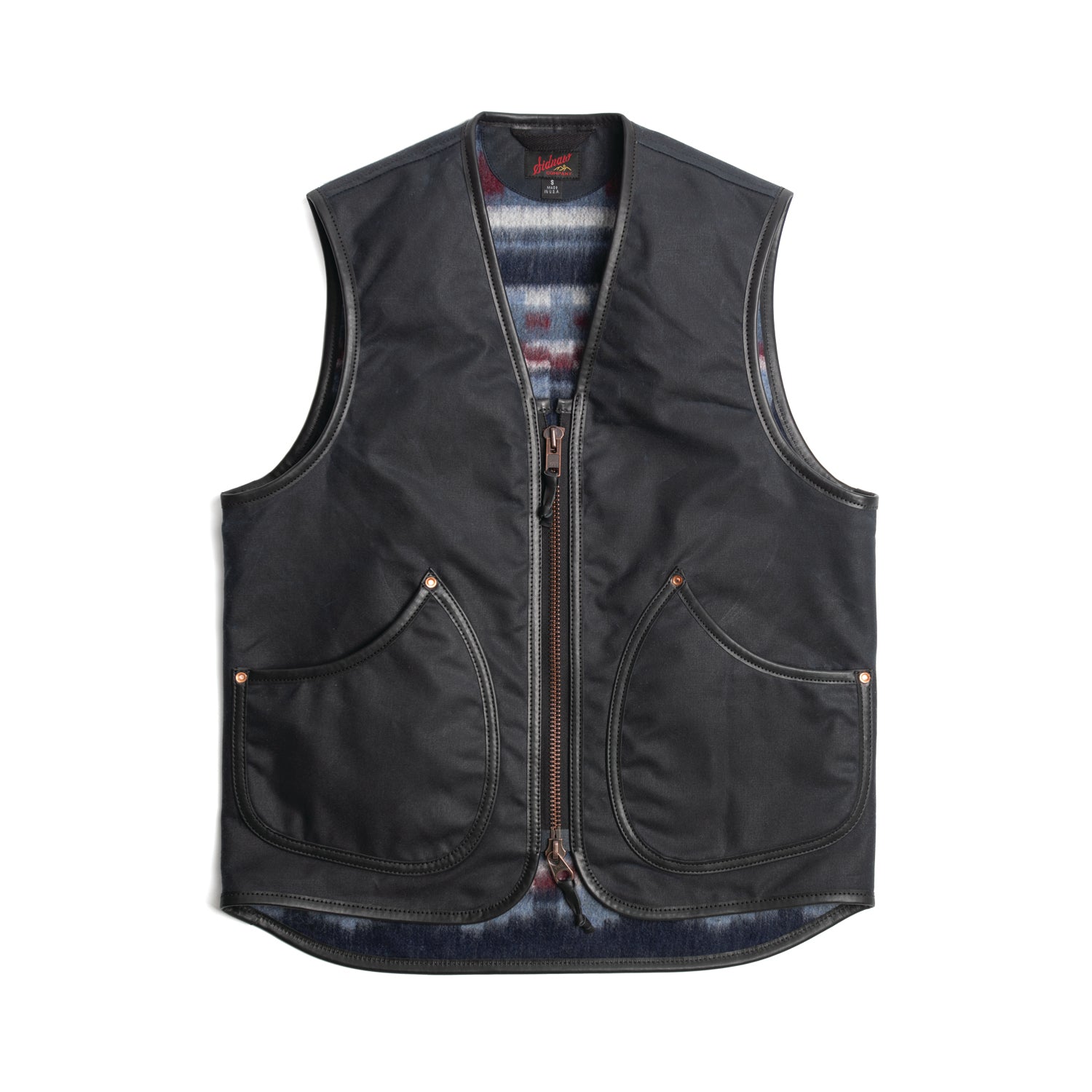 Black Wool Lined Huron Vest