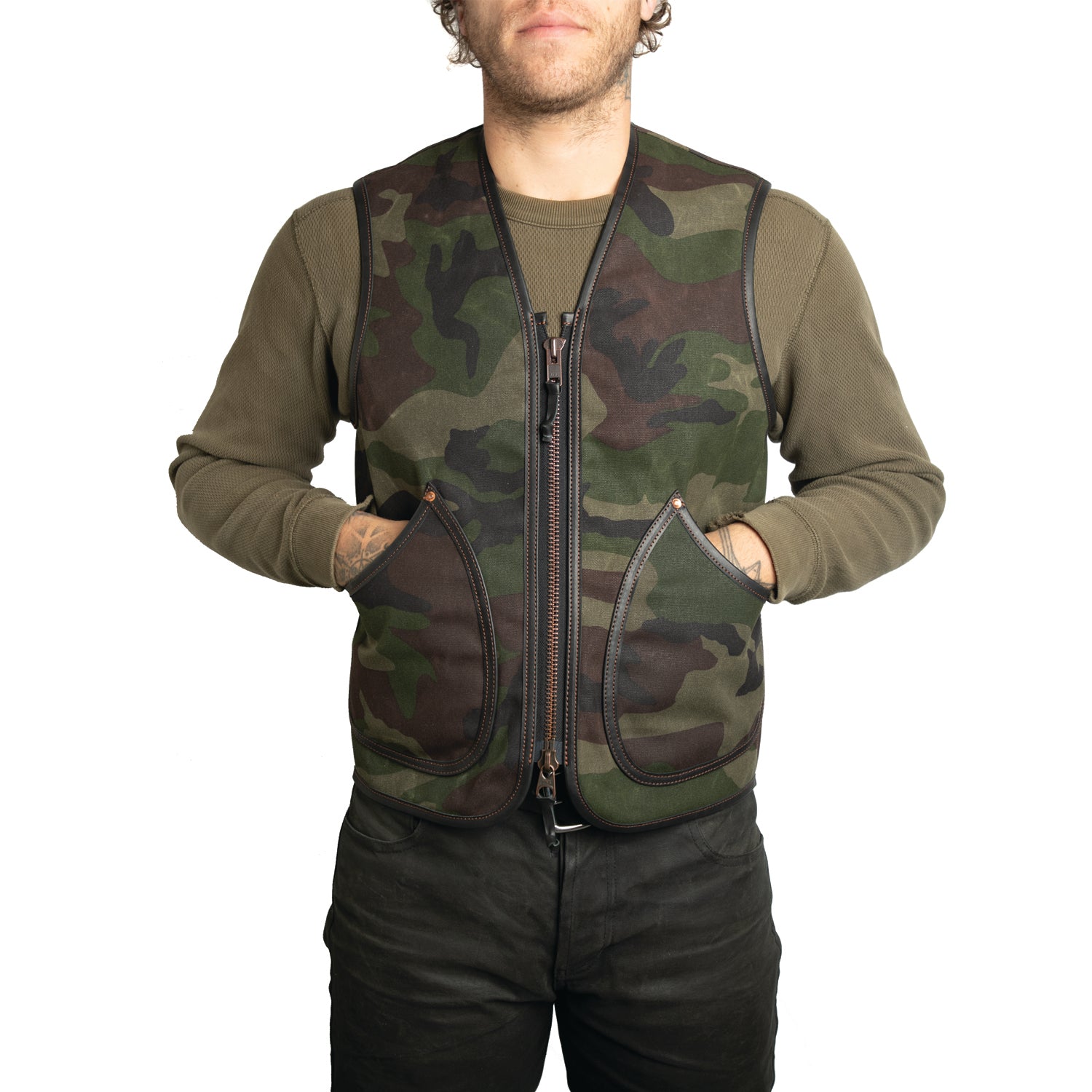 Camo Moleskin Lined Huron Vest