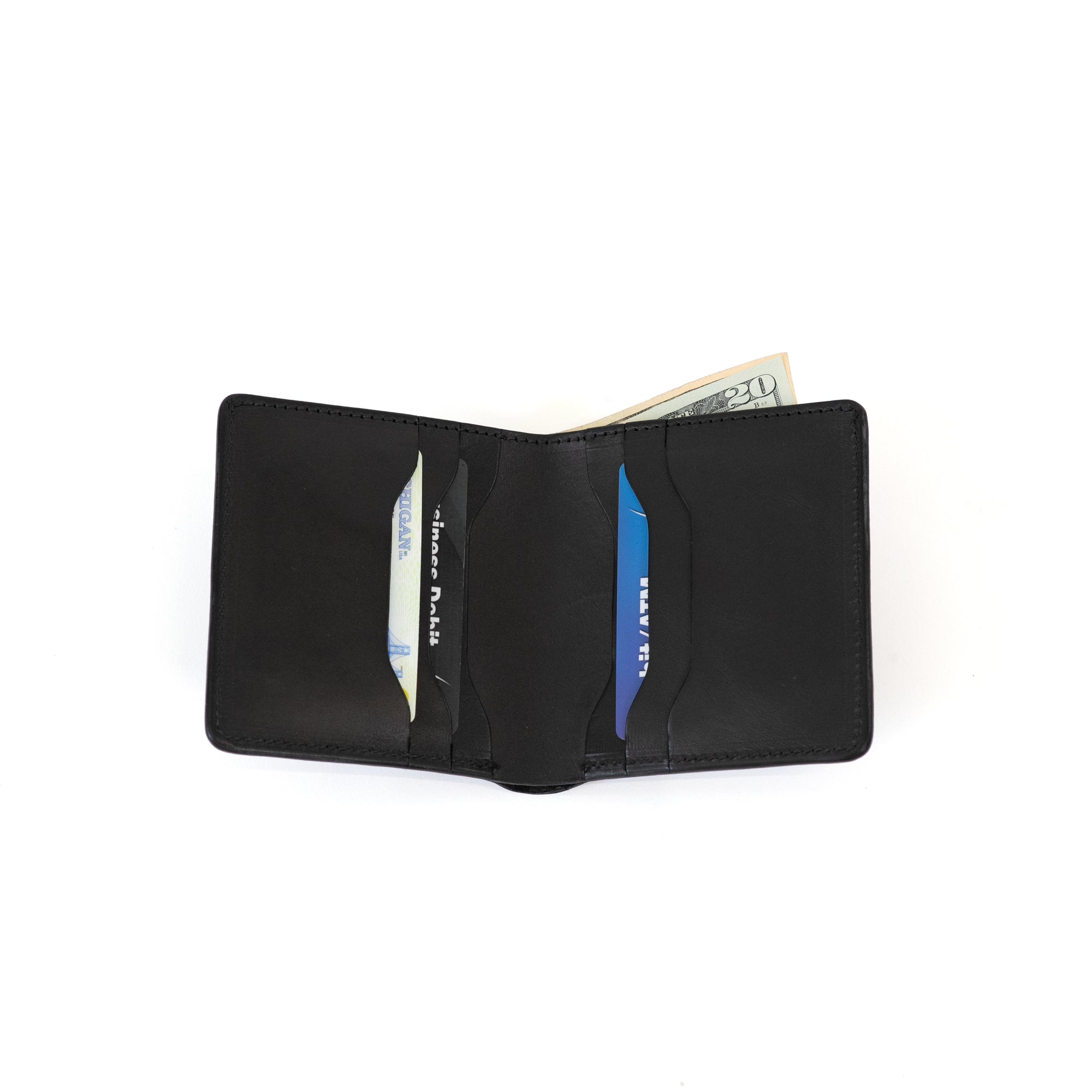 Black Bifold Leather Wallet