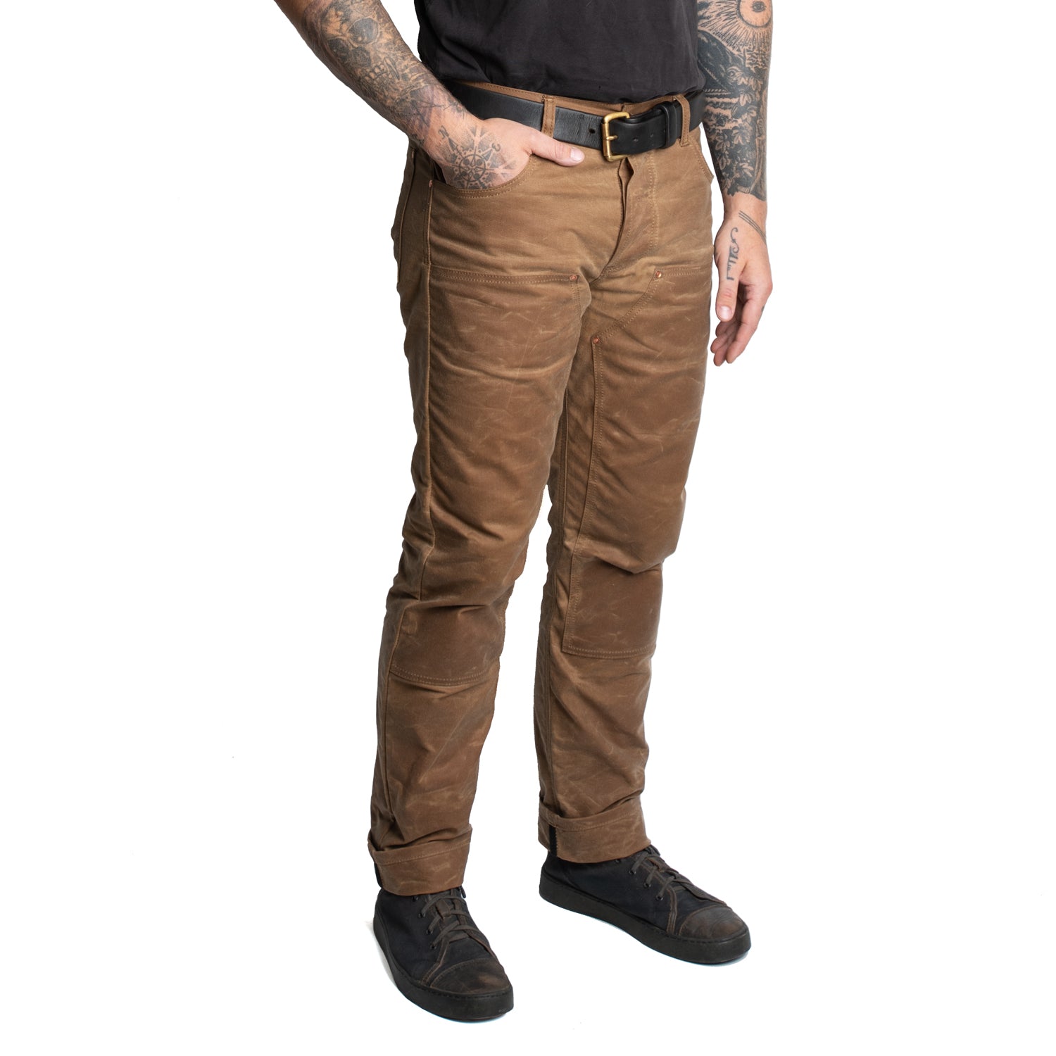 Brown Double Front Waxed Canvas Pant FINAL SALE - Sidnaw Company
