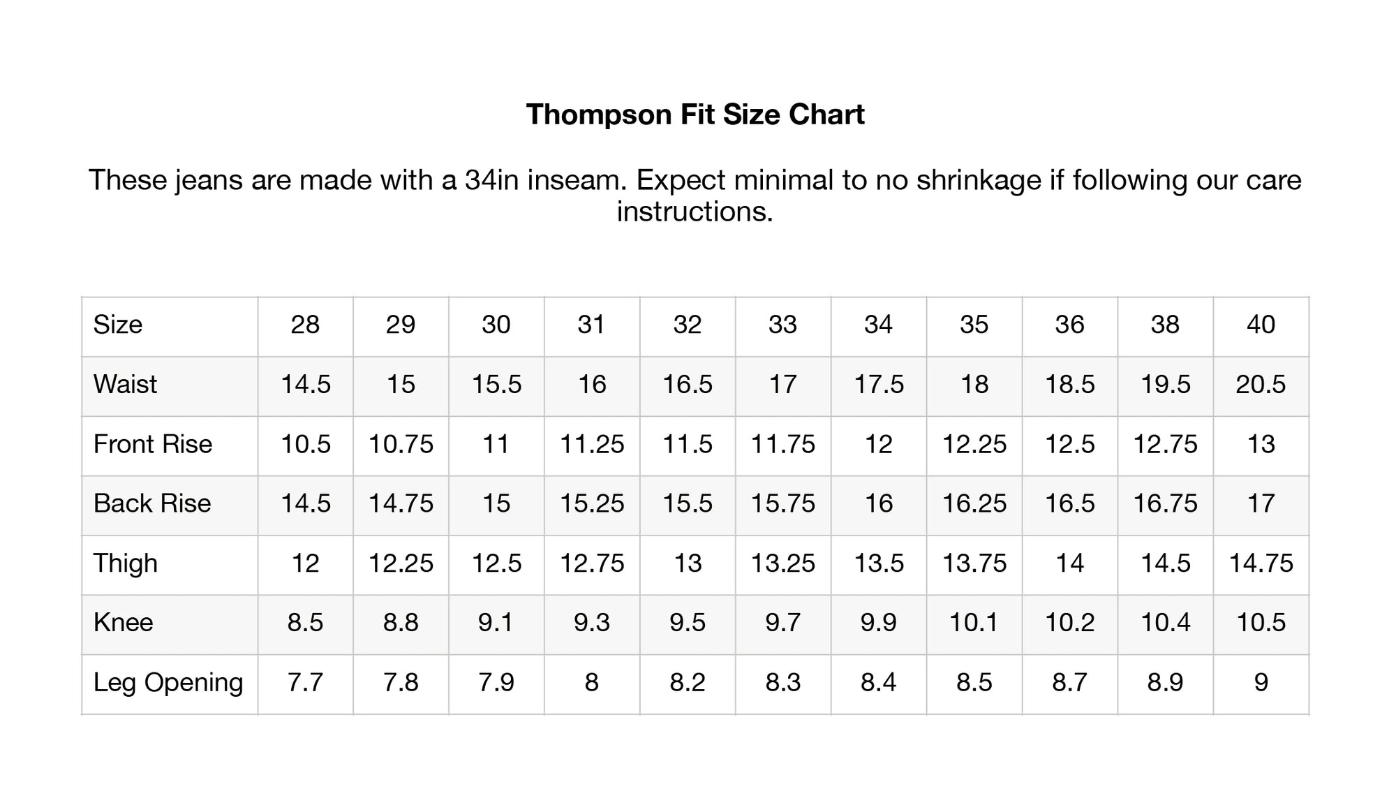 14 oz Vidalia Denim - Thompson Fit