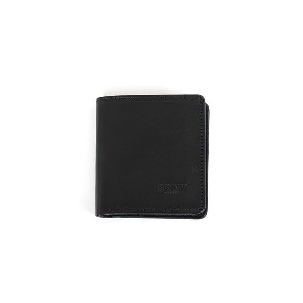 Black Bifold Leather Wallet - Sidnaw Company