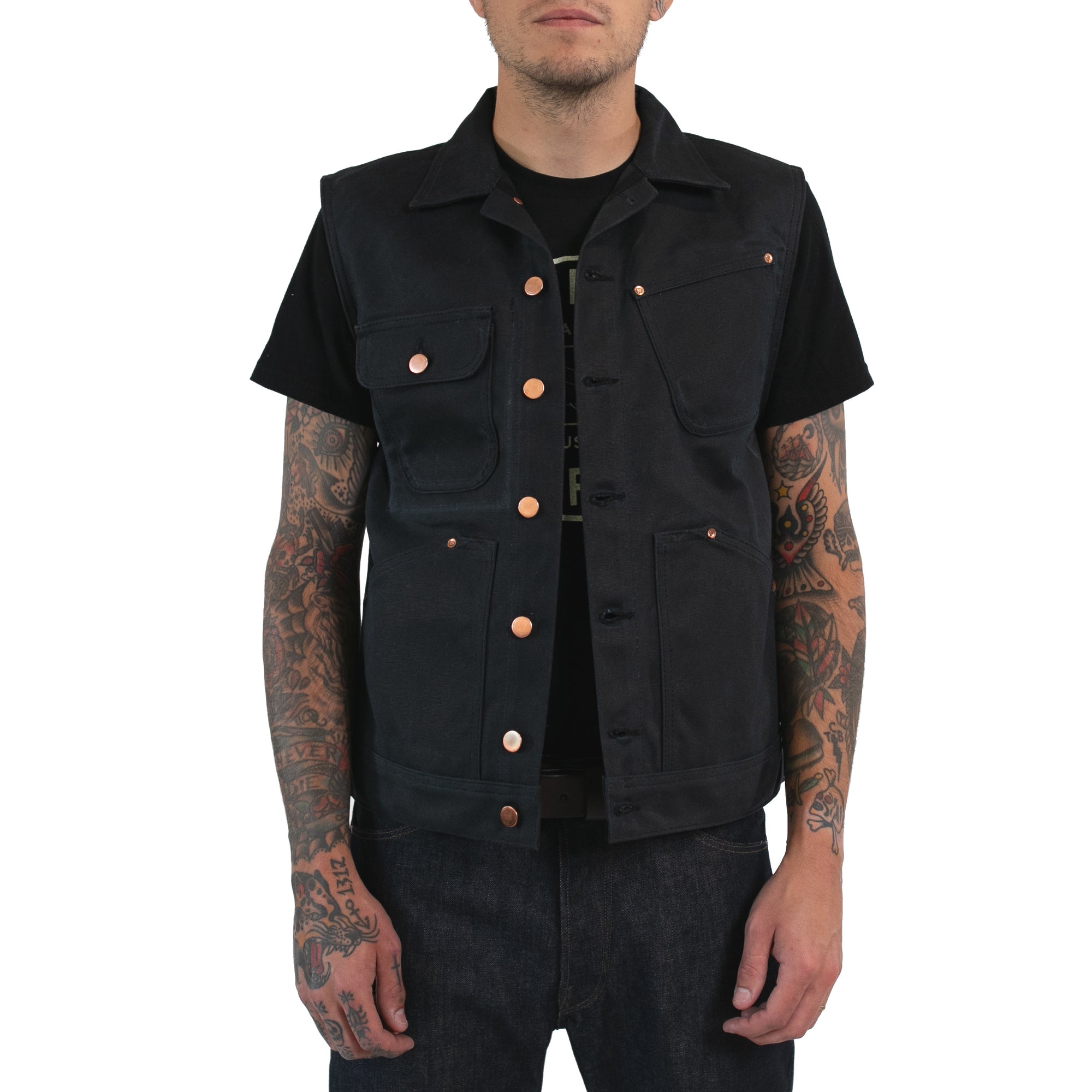 Black Waxed Canvas - Vest Company Sidnaw